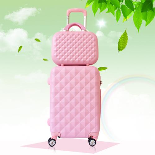 韓國紅色旅行箱abs pc結(jié)婚拉桿箱子母箱行李嫁妝女萬向輪皮箱包